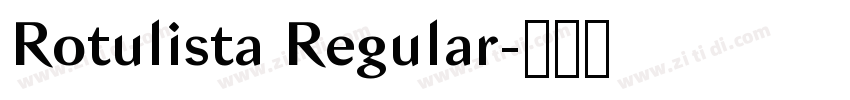 Rotulista Regular字体转换 Rotulista Regular字体转换